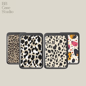 Cartera Magsafe con estampado de leopardo y tarjetero magnético con diseño de estampado de guepardo compatible con iPhone 16, iPhone 14, iPhone 13 Pro, 12 Mag Safe