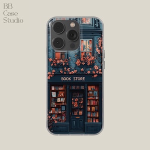 Spring Bookstore Phone Case Dark Aesthetic book cover for iPhone 16e, 14, 13, 12, 11, SE, Samsung S25, A15, S21, S23 Ultra, Google pixel 9