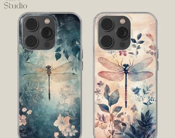 Watercolor Dragonfly Phone Case Dragonfly art cover for iPhone 16e, 14, 13, 12, 11, SE, Samsung S25, A15, S21, S23 Ultra, Google pixel 8, 9
