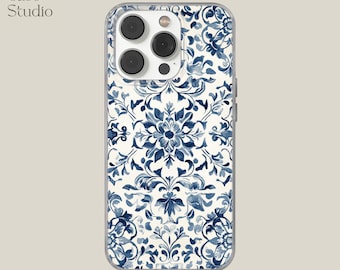 Blue Portuguese tile Phone Case Aesthetic Porto tile cover for iPhone 16e, 14, 13, 12, 11, SE, Samsung S25 Edge, A15, S21, S23, Pixel 9A