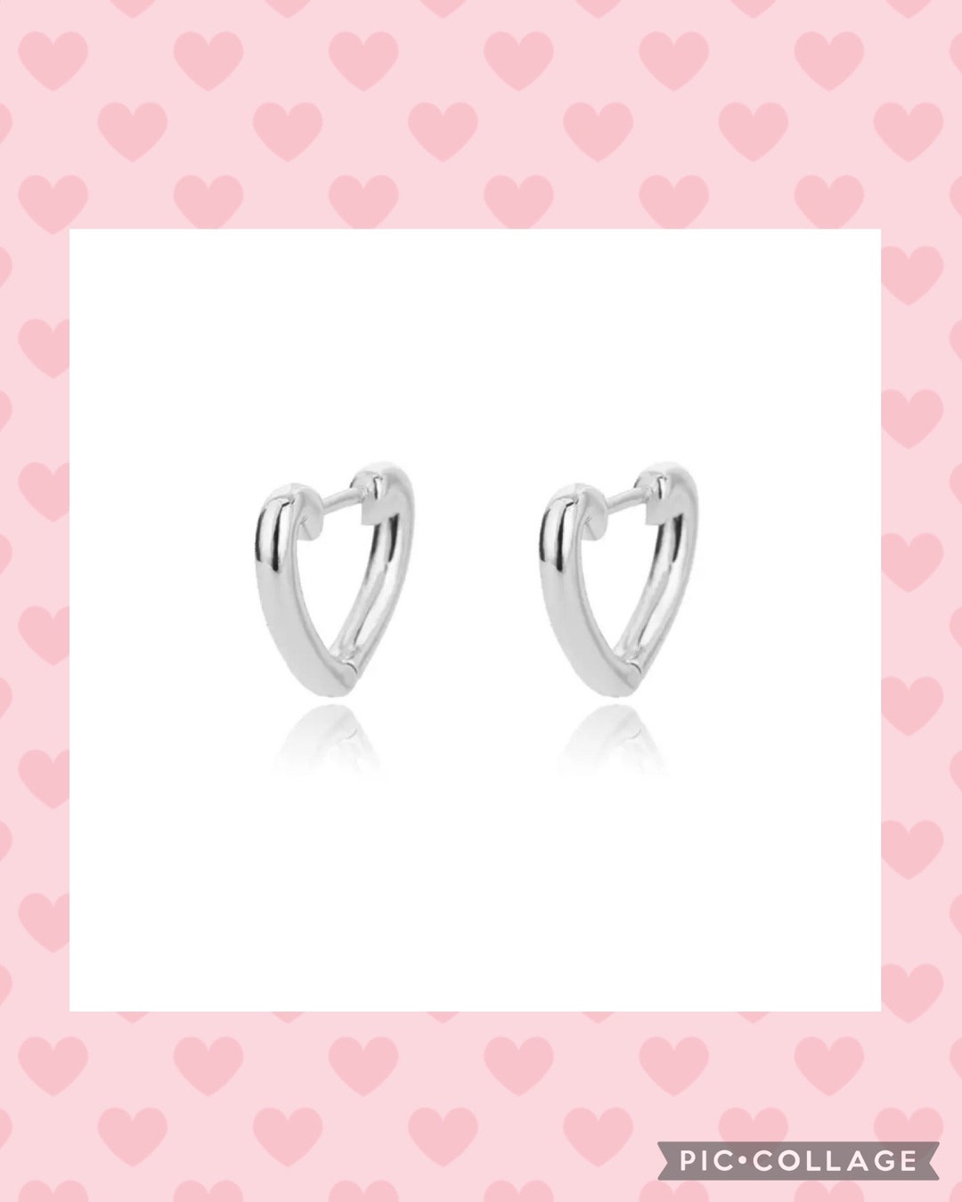 Love Heart Hoop Earrings Silver - Etsy