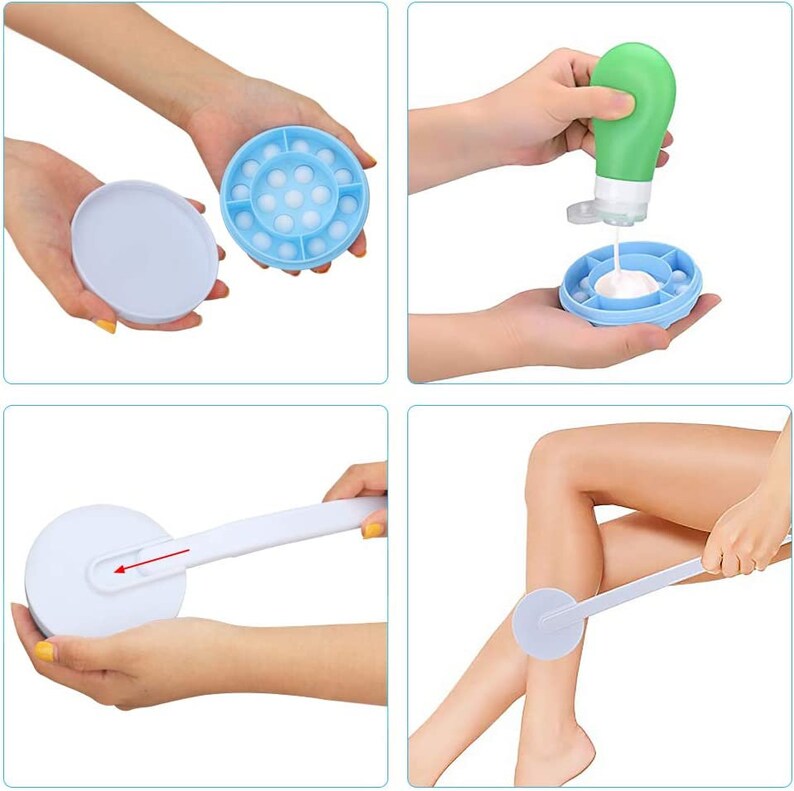 Body Lotion Applicator Long Handle Back Bath Brush Body Massaging Tool