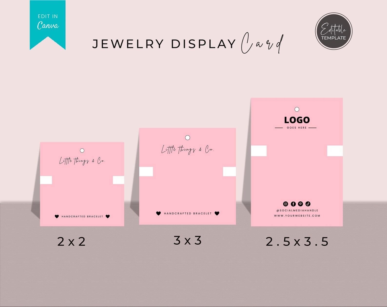 Editable Bracelet Display Card Template Printable Bracelet Etsy Editable Bracelet Display Card Template Printable Bracelet Etsy