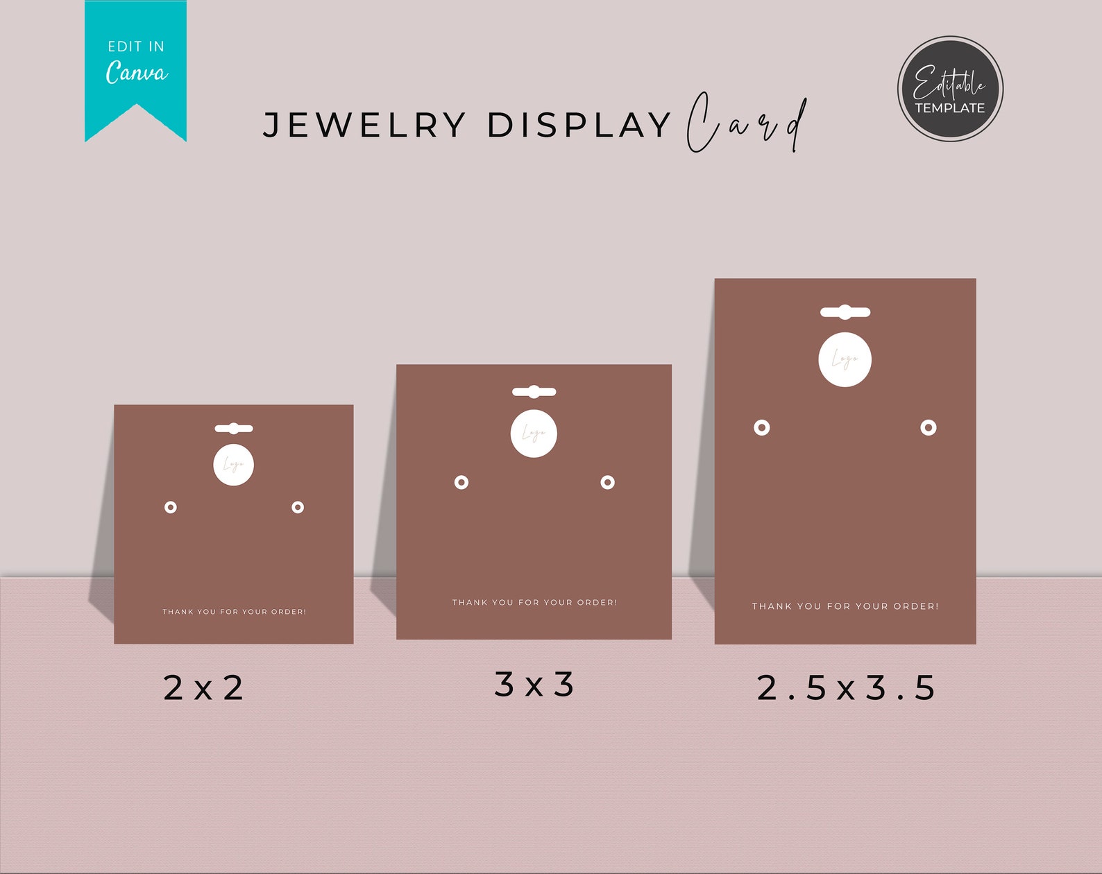 Editable Bracelet Display Card Template Printable Bracelet Etsy
