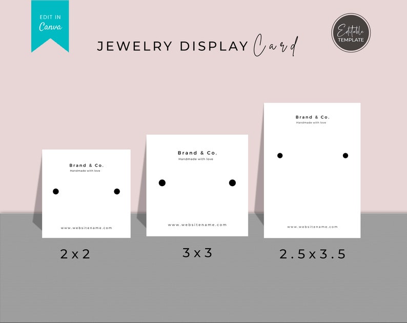 Editable Bracelet Display Card Template Printable Bracelet - Etsy