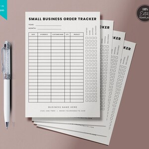 Printable Order Tracker Template Editable Order Tracking - Etsy