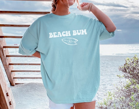 CUTE Beach Bum Aesthetic Trendy Oversized Light Blue Shirt - Etsy