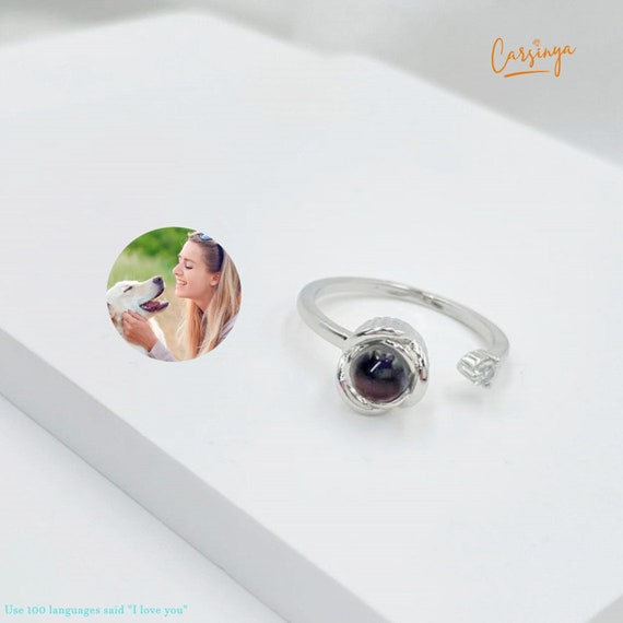 Personalized Crown Photo Projection Ring | Giftify