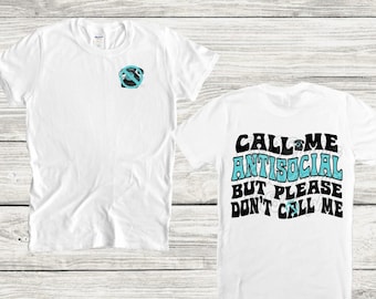 Call Me Antisocial PNG, Antisocial Sublimation Design, Mental Health Design, Trippy PNG, Sublimation Design, Retro PNG, Sublimation Designs