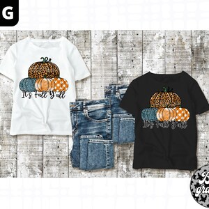 Its Fall Yall PNG, Leopard pumpkin PNG, Autumn Design, Pumpkin Sublimation, Fall Clipart, Pumpkin Fall Design, Mug Design, Clipart image 2