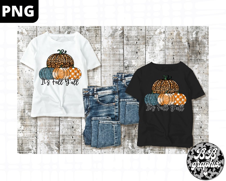 Its Fall Yall PNG, Leopard pumpkin PNG, Autumn Design, Pumpkin Sublimation, Fall Clipart, Pumpkin Fall Design, Mug Design, Clipart image 2