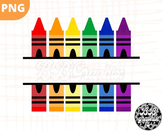 Split Crayon Monogram, Split Crayon png, Teaching PNG, Teacher Printable, Monogram Sublimation, Crayon Sublimation, Sublimation Shirt PNG