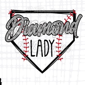 Diamond Lady PNG, Softball Mama Design, Baseball Shirt Design, Sublimation Designs, Ballers PNG, Sports Shirt Design, Baseball png