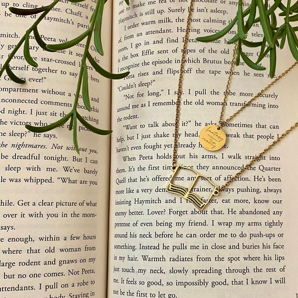 Book Necklace Set Bookish Jewelry Bookworm Gift Book Lover Gift Librarian Teacher Writer Book Charm Open Book Pendant Books Over People