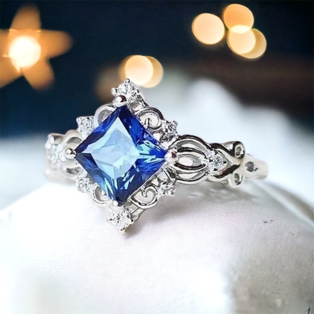 Feyres Wedding ACOTAR Ring Blue Stone Silver Jewelry ACOMAF - Etsy