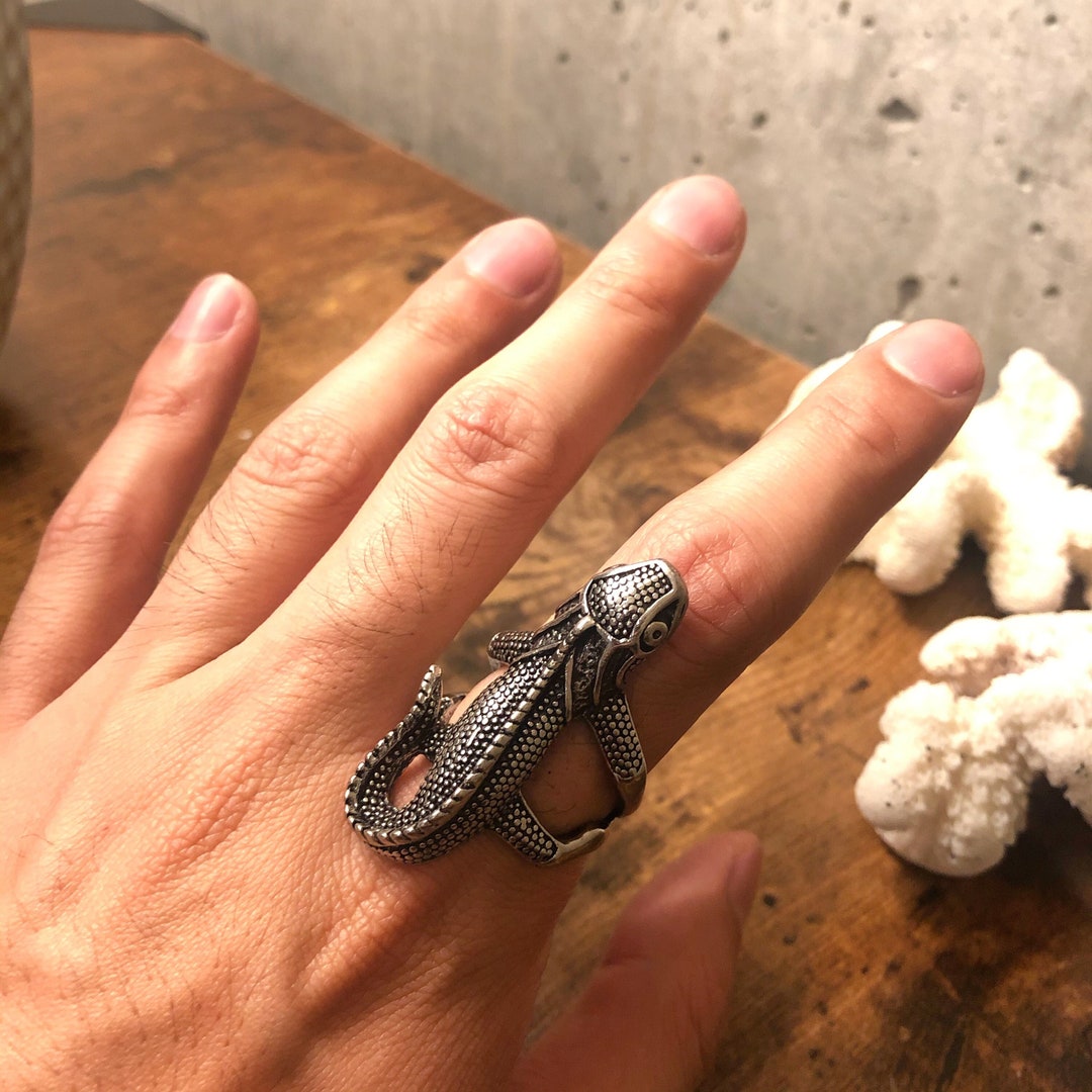 アクセサリー Vintage Silver K18 925 Lizard Ring Vintage Silver K18 925 Lizard Ring