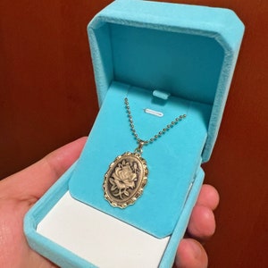 Beautiful Cameo Necklace, 18inches, with Velvet Jewelry Gift Box