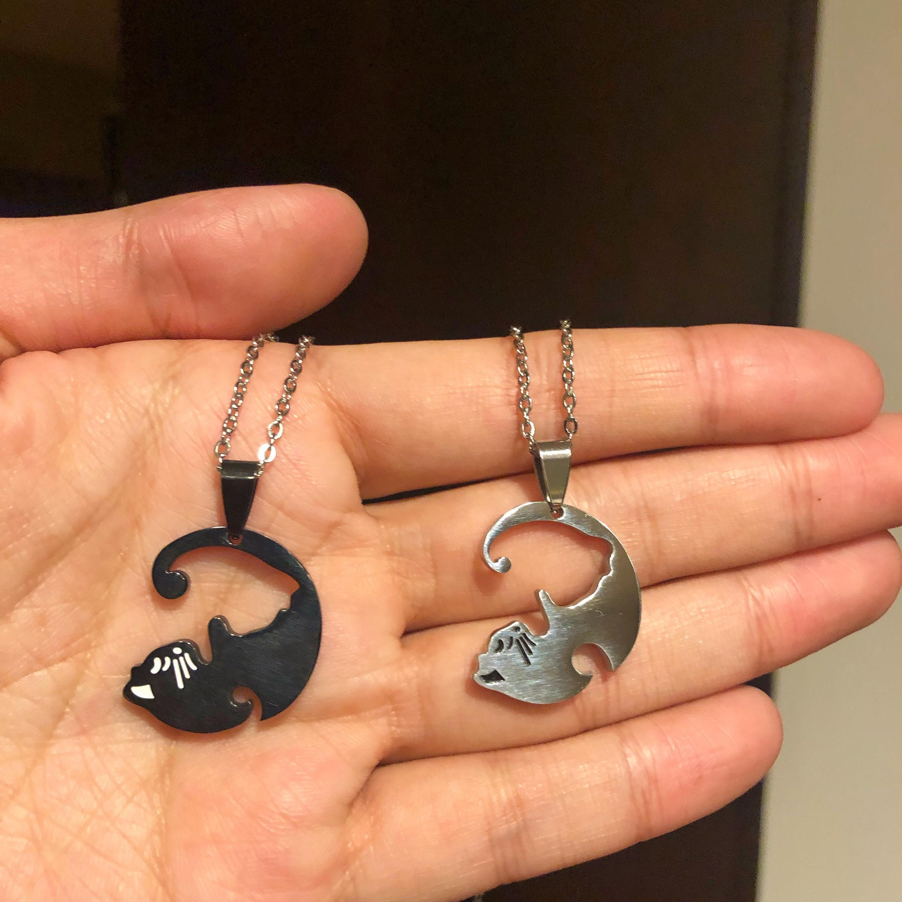 Collana Gatto 3D Per Donne - Ciondolo Carino In Lega, Catena 52 Cm, Regalo Per Amanti Gatti In Scatola E Borsa Di Velluto