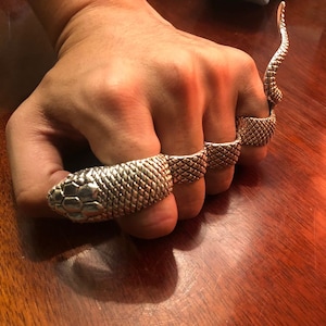 Snake Four Fingers Rings, Serpent Rings, Super Cool Gift Rings, Set van 4 samen