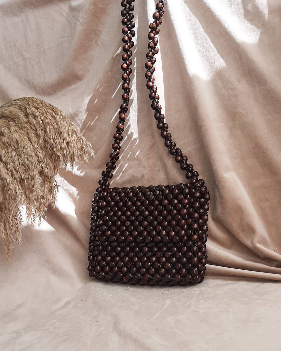 the sak wood bead purse