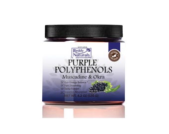 Extrait de raisin muscadin - Poudre antioxydante de polyphénols pourpre (4,2 oz)