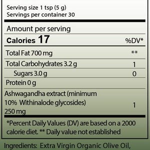 Peut inclure: Une &eacute;tiquette verte et blanche de faits nutritionnels. Elle indique une portion de 1 cuill&egrave;re &agrave; caf&eacute; (5 g) et 30 portions par contenant. Les valeurs cl&eacute;s incluent 17 calories, 700 mg de mati&egrave;res grasses totales et 3,2 g de glucides totaux.
