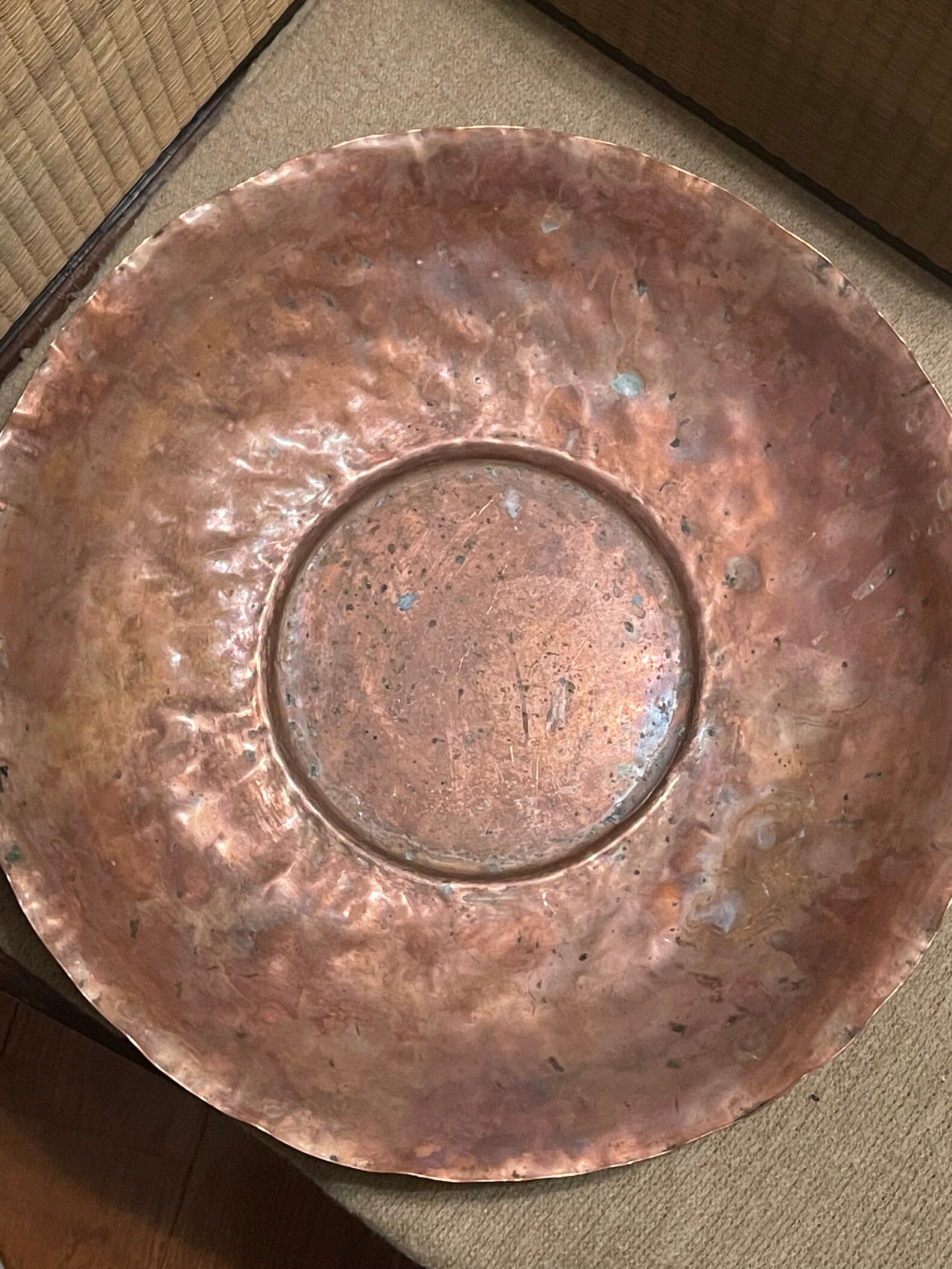 Hammered Copper Decorative Bowl Etsy
