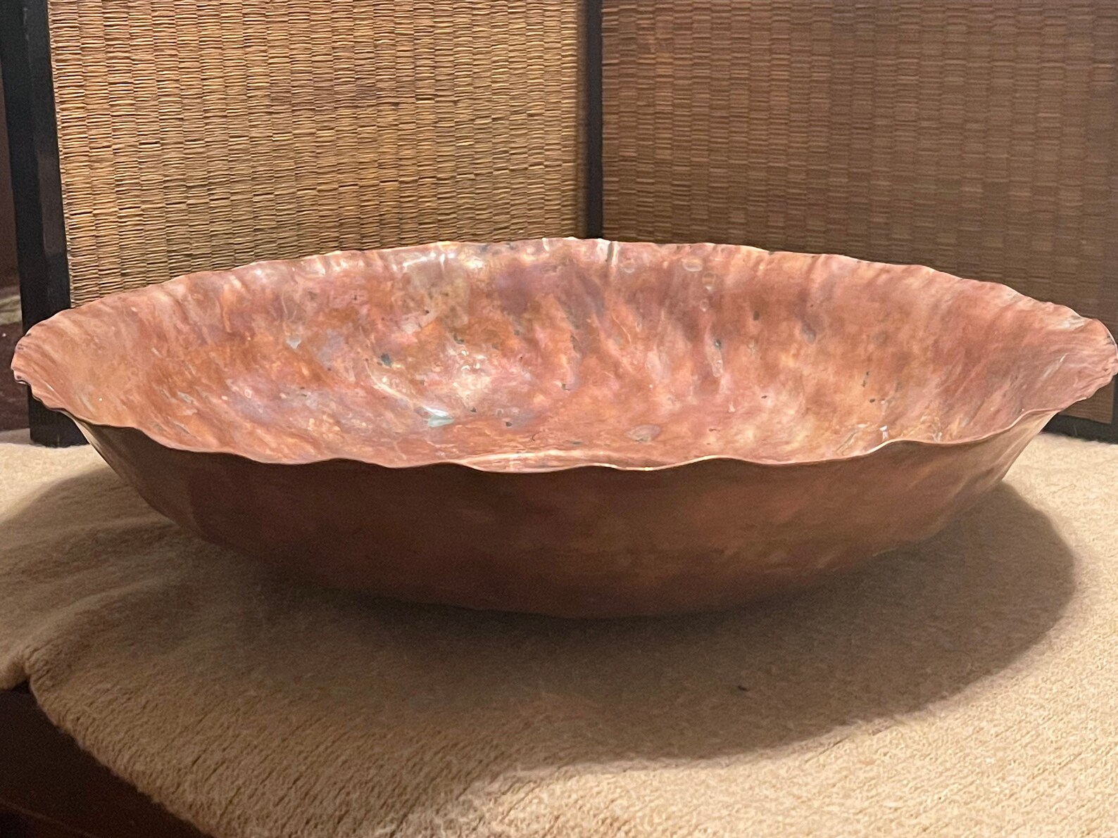 Hammered Copper Decorative Bowl Etsy