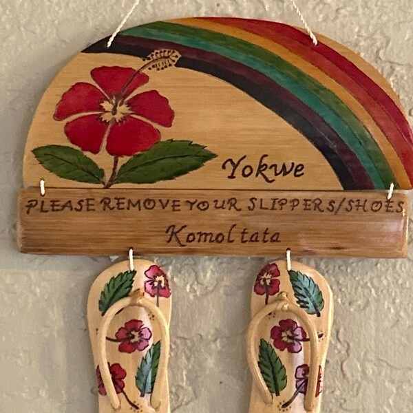 Please Remove Your Slippers Wall Decor