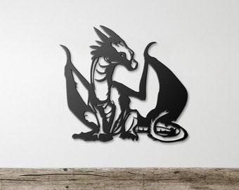 Dragon Wall Art, Dragon Metal Art, Dragon Wall Decor, Metal Dragon Wall Art, Large Metal Dragon Sign, Mythology Wall Art, Gothic Wall Art