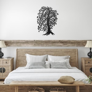 Weeping Willow Tree Metal Wall Art, Willow Anniversary Gifts, Willow Tree Metal Sign, Willow Tree Wall Decor, 9th Anniversary Gift