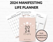 2024 Manifestation Life Planner Printable, Manifesting Planner, Manifestation Planner, Manifestation Journal, Digital Manifestation Guide