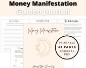 Money Manifestation Journal, Printable Manifest Money Journal Workbook, Guided Manifestation Journal, Law of Attraction Journal, 369