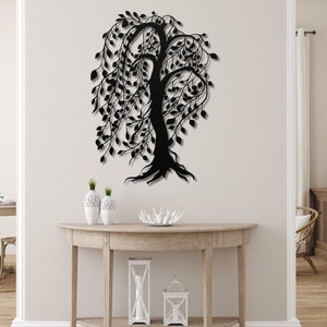 Weeping Willow Tree Metal Wall Art, Willow Tree Art, Willow Tree Wall Decor, Metal Weeping Willow Tree Sign, Willow Anniversary Gifts