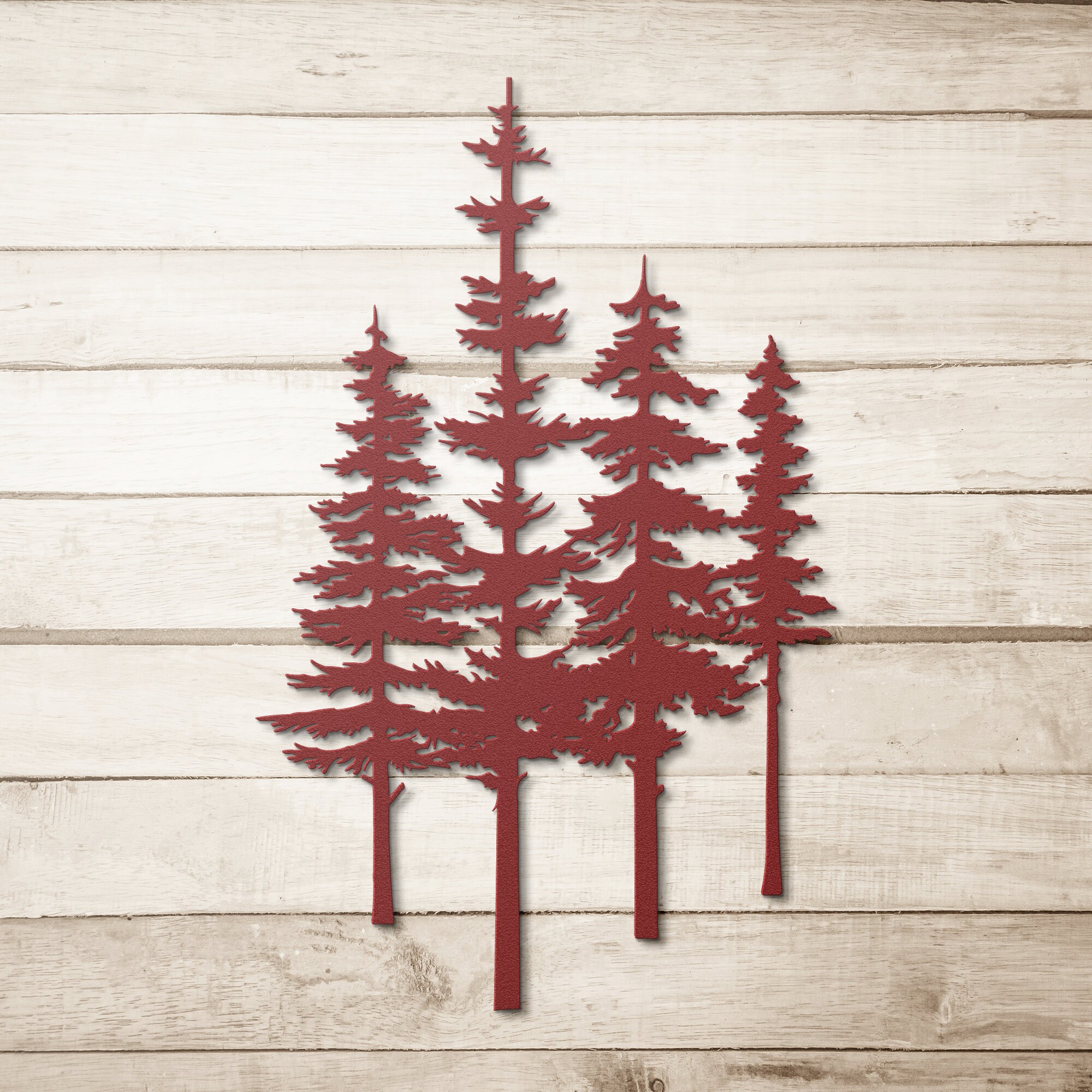 Metal Pine Tree Wall Art, Pine Tree Wall Decor, Metal Tree Wall Art