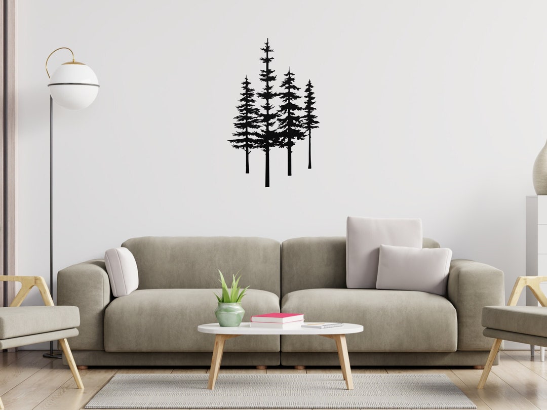 Pine Tree Wall Art, Metal Pine Tree Wall Decor, Metal Tree Wall Art