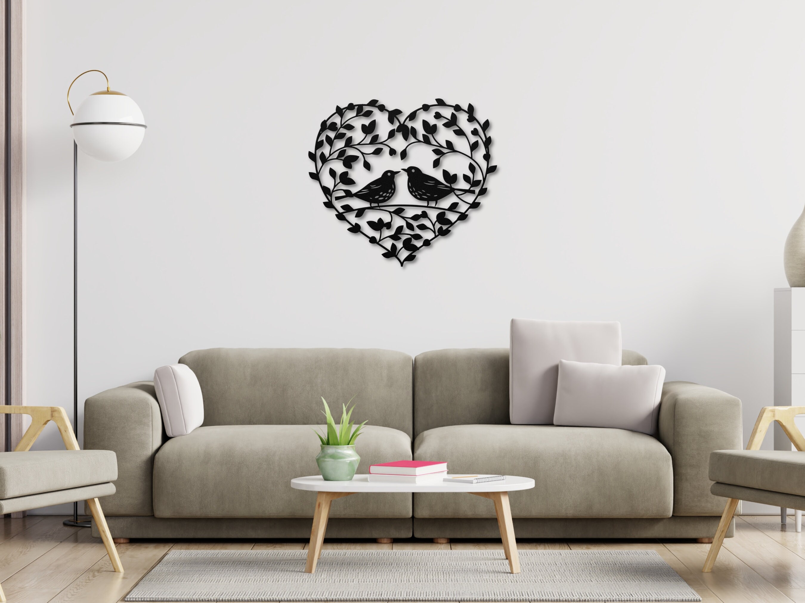 Love Birds Wall Art Metal Birds on Branch Wall Art Love - Etsy
