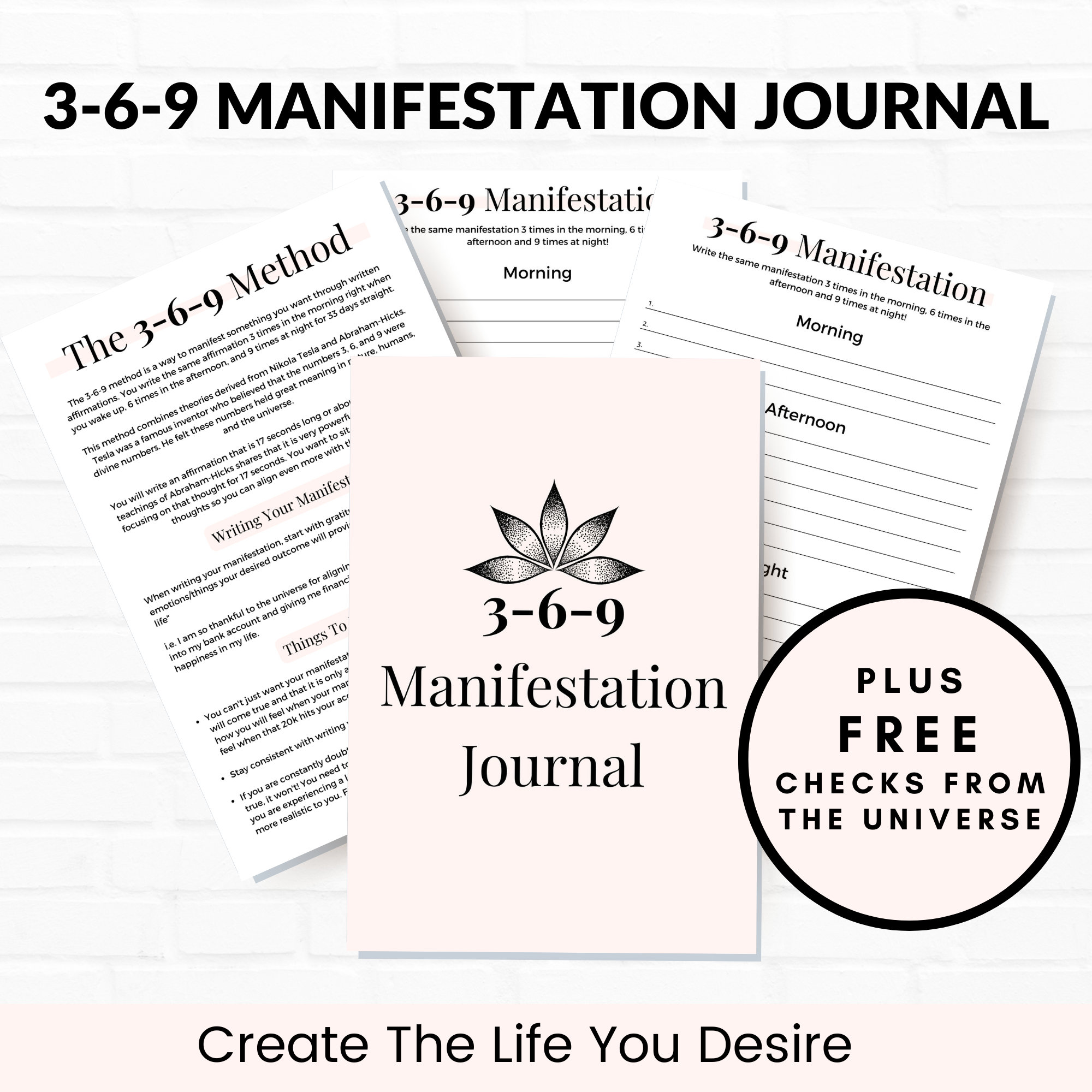 369 Manifestation Journal Printable 369 Manifest Journal 369 Method 369 Manifestation Journal Printable 369 Manifest Journal 369 Method