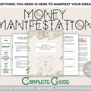 Money Manifestation Guide, Money Spells, Wealth Magic, Attract Money, Abundance Money Rituals, Manifest Money Guide, Instant Download