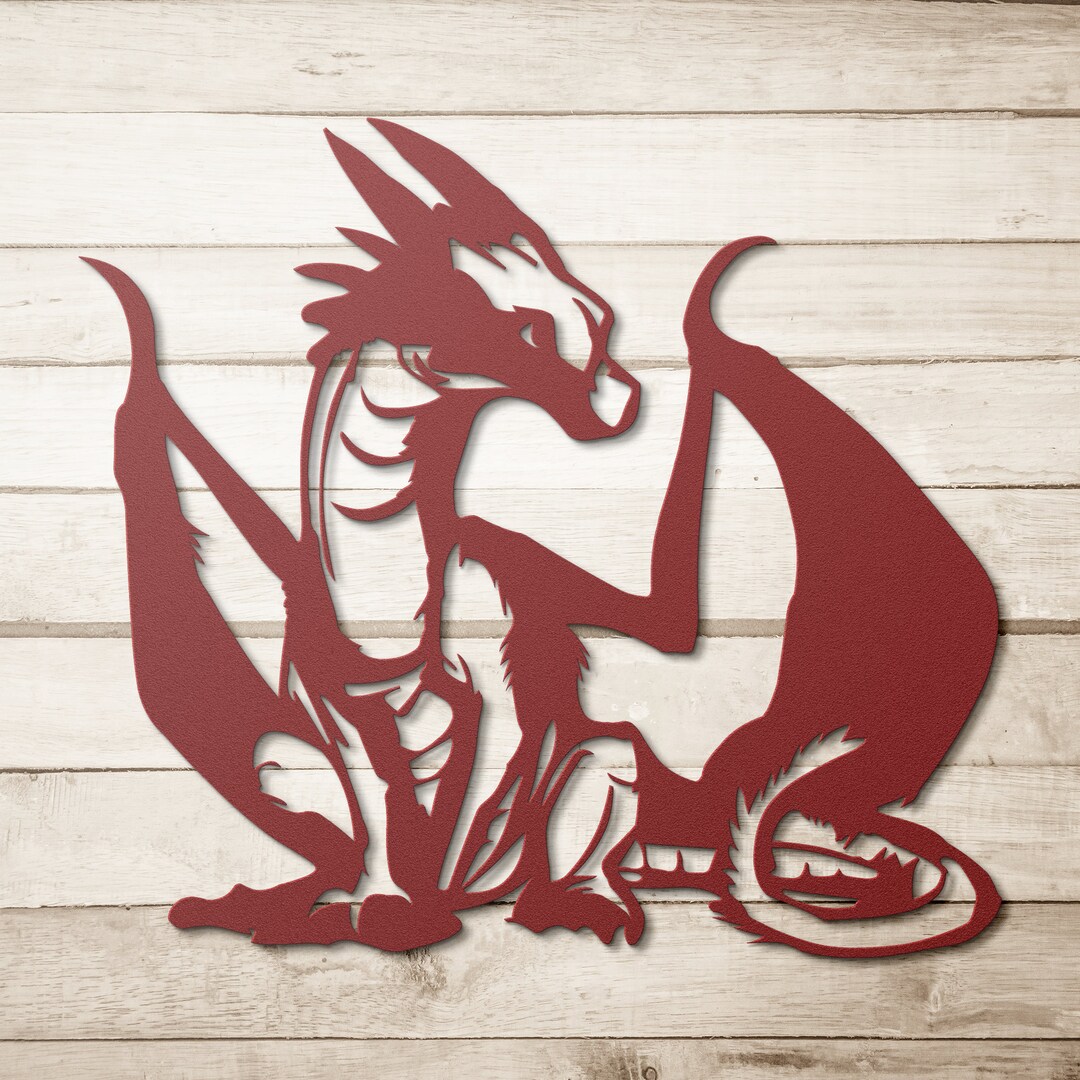 Dragon Metal Wall Art Dragon Metal Art Dragon Wall Decor Etsy