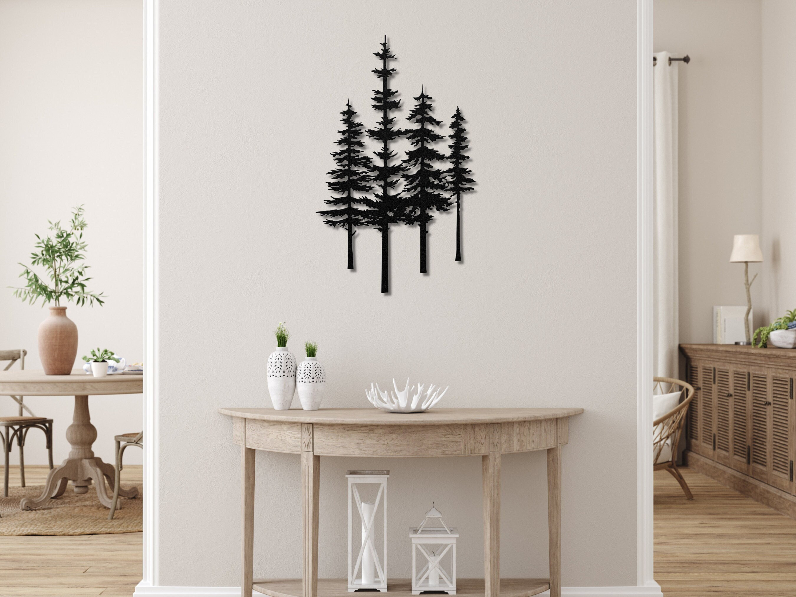 Pine Tree Wall Art Metal Pine Tree Wall Decor Metal Tree - Etsy