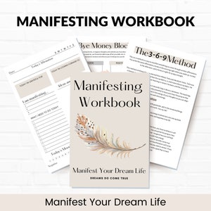 Manifestation Journal Printable, Manifesting Journal, Digital Manifestation Guide, Manifesting Workbook, Manifesting Planner PDF