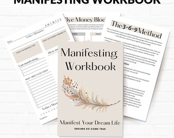 Manifestation Journal Printable, Manifesting Journal, Digital Manifestation Guide, Manifesting Workbook, Manifesting Planner PDF