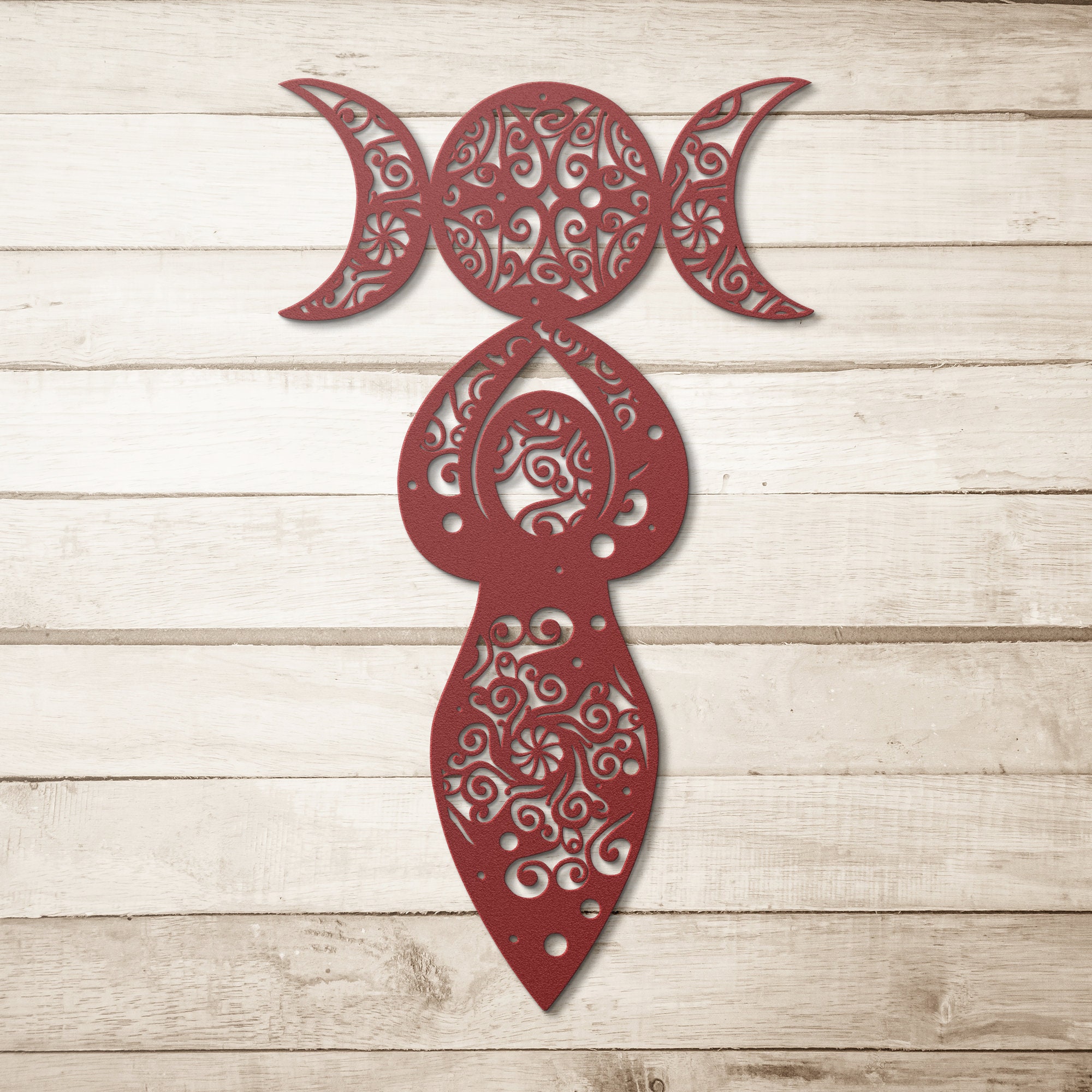 Triple Moon Goddess Wall Art Metal Triple Moon Wall Art Moon - Etsy