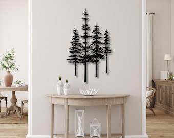 Pine Tree Wall Art, Metal Pine Tree Wall Decor, Metal Tree Wall Art, Pine Tree Metal Wall Art, Pine Tree Art, Forest Wall Art, Metal Trees