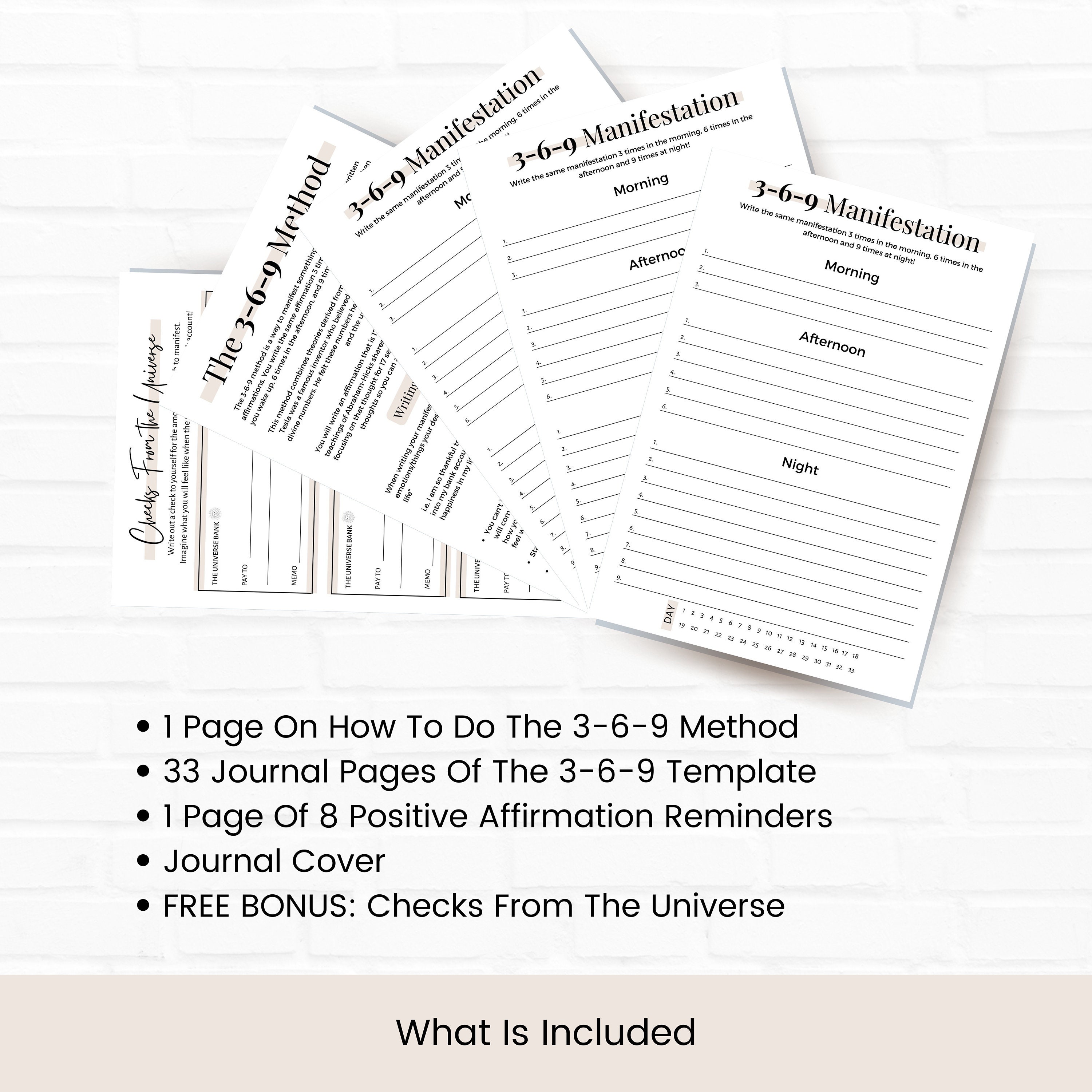 369 Manifestation Journal Printable, 369 Manifest Journal, 369 Method ...