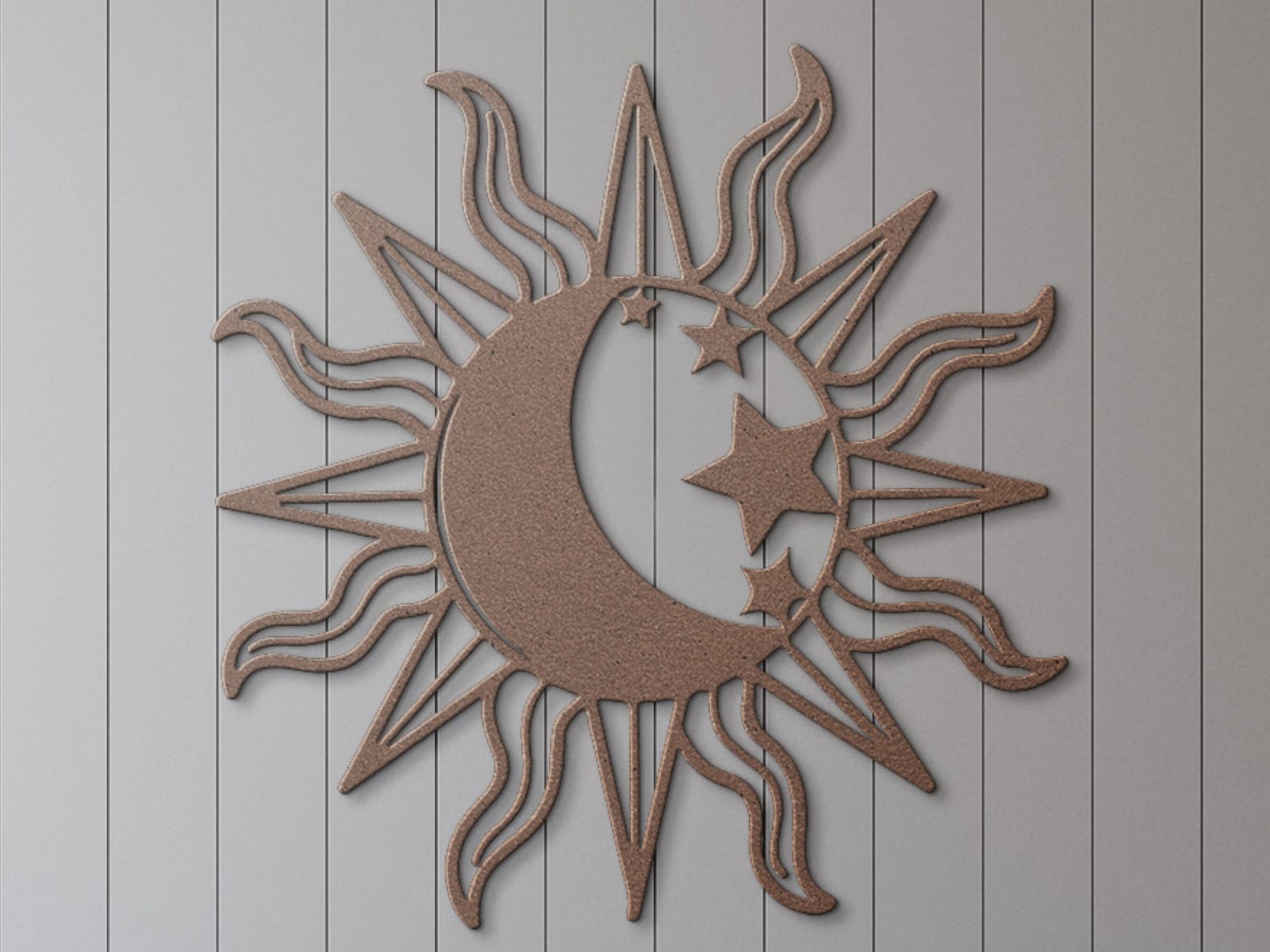 Sun and Moon Wall Art, Sun and Moon Wall Decor, Large Outdoor Metal Wall Art, Porch Wall Decor