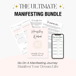 Manifestation Journal Printable, Learn How To Manifest, Manifestation Workbook, Manifestation Kit, Law Of Attraction, Manifestation Guide
