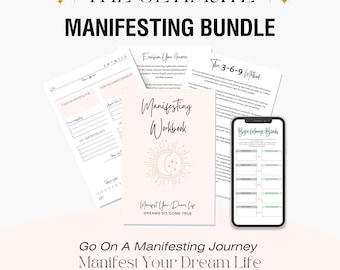 Journal des manifestations à imprimer, Apprendre à manifester, Cahier d'exercices sur les manifestations, Kit de manifestations, Loi de l'attraction, Guide des manifestations