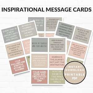Carte con citazione ispiratrice, Carte motivazionali, Carte di consapevolezza, Messaggi ispiratori, Carte di positività, Download digitale stampabile